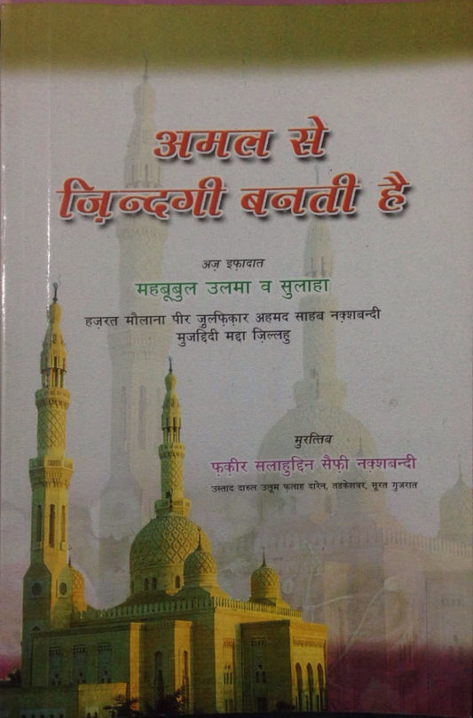 "Amal Se Zindagi Bannti Hai book cover Maulana Pir Zulfiqar Ahmad Naqshbandi Hindi paperback Nasir Book Depot"