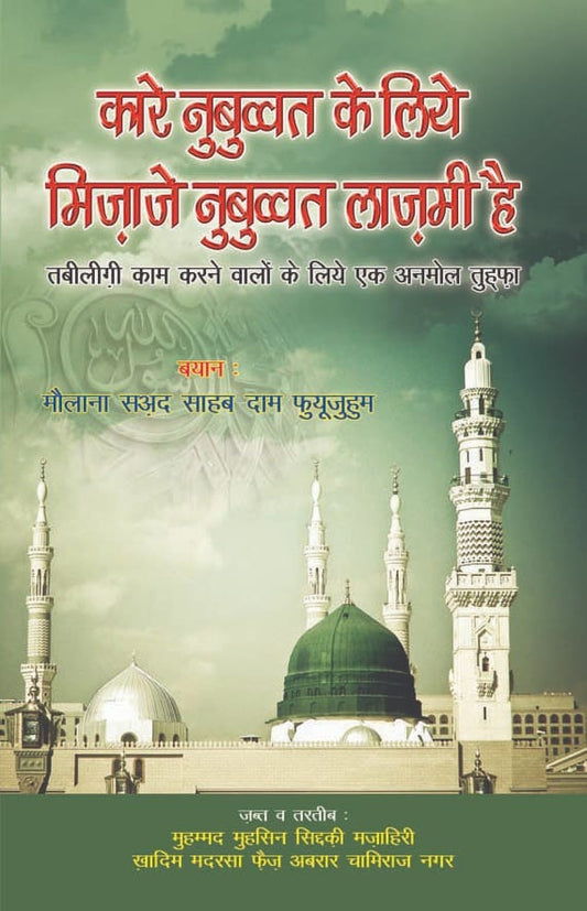 "Kare Nabuwat ke Liye Mizaj Nabuwat book cover Hindi paperback Nasir Book Depot"